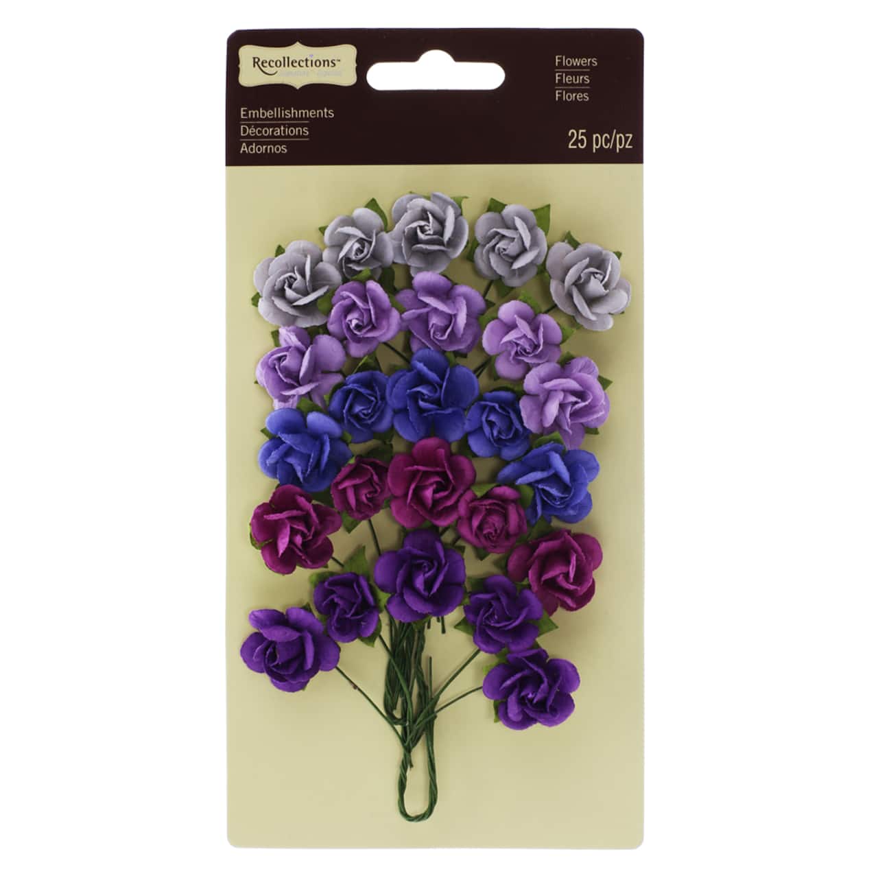 12 Packs: 25 ct. (300 total) Sachet Rose & Pansy Embellishments by Recollections™